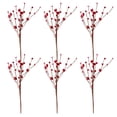 thumbnail image 3 of 6Pcs Valentine's Day Heart Shaped Berry Spray Decor – Vase Arrangement & Heart Sprig Vase Decor, Plastic Berry Arrangement, Romantic Centerpiece Gift for Partner and Significant Other, 3 of 5