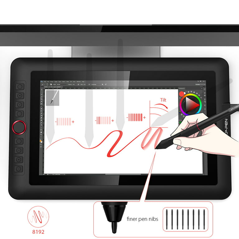 XP-PEN Artist13.3 Pro Drawing Tablet 13.3 Inch IPS Graphic Tablet 1080P  Full-Laminated Graphic Drawing Monitor Tilt and 8 Shortcut Keys 8192  Pressure