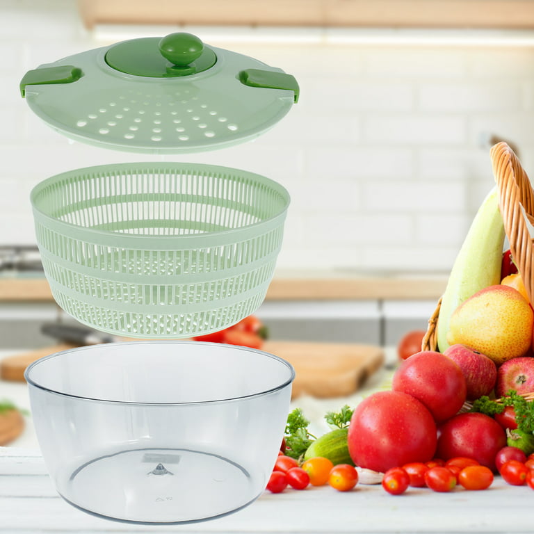  Joined Large Salad Spinner with Drain, Bowl, and Colander -  Quick and Easy Multi-Use Lettuce Spinner, Vegetable Dryer, Fruit Washer,  Pasta and Fries Spinner - 5.28 Qt: Home & Kitchen