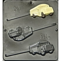 3314 School Bus Lollipop Chocolate Candy Mold