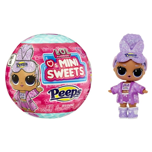 LOL Surprise Loves Mini Sweets - Peeps Cozy Bunny with Collectible Doll, 7 Surprises, Spring Easter Theme, Peeps Limited Edition Small Doll - Great Toy Gift for Girls Age 4+