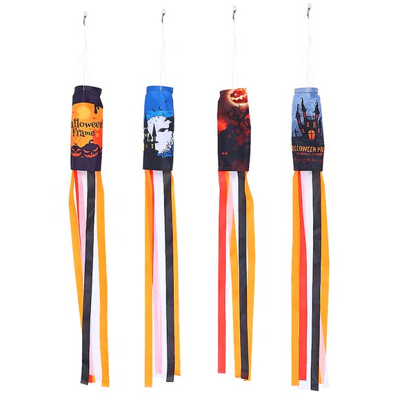 Bandera colgante al aire libre de 4 piezas para decoraciones de Halloween