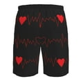 thumbnail image 6 of Disketp Men'S Swim Trunks Hawaiian Breathable Surf Beach Swimsuits Mesh Lining Beach Shorts With Pockets-Cardiogram And Heart, 6 of 9