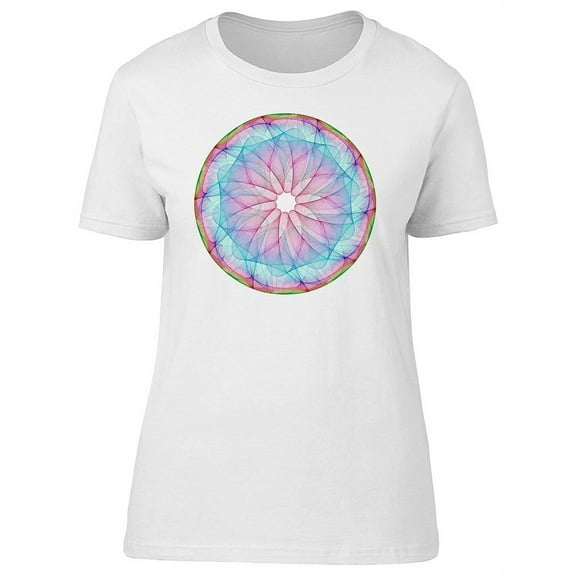 Colorful Mandala Blue Chakra T-Shirt Women -Image by Shutterstock, Female Large