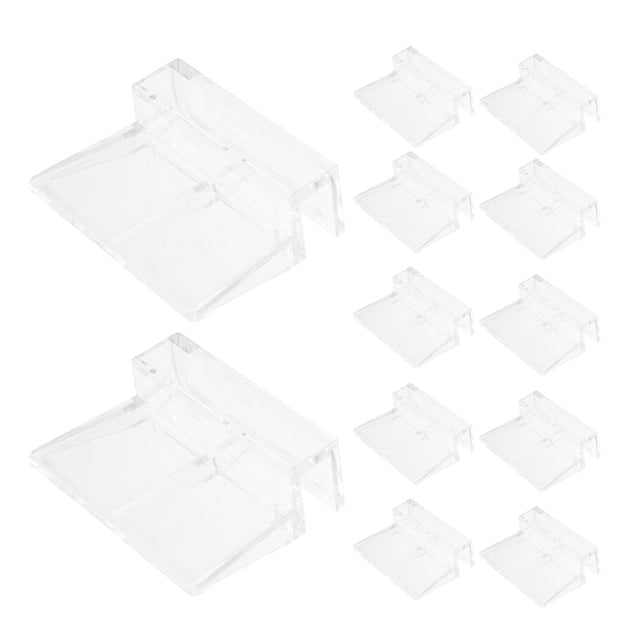 12Pcs Aquarium Lid Clips Clear Acrylic Fish Tank Lid Holder Aquarium Cover Support Clamps for Rimless Aquarium Glass Top Plastic Fish Tank Cover Aquarium Hoods 8mm