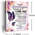 thumbnail image 2 of To My Granddaughter Saying-Hangable Canvas Poem Prints Unframed Poster Wall Art for Granddaughter from Grandma-Meaningful Granddaughter Gifts,Granddaughter Home Bedroom Living Room Wall Decor, 2 of 3