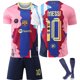 thumbnail image 3 of 2025-2026 Barcelona Minnesutgåva Messi Nr 10 Argentina Retro Fotbollströja Miami Barn Vuxen Tröja Set{HONGDE} Messi No.10, 3 of 3