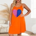 thumbnail image 2 of Wensltd Summer Plus Size Nightdress for Women Printed Sleeveless Valentine's Day Sleep Dress Loose Comfortable Soft Home Wear Orange XXL, 2 of 6