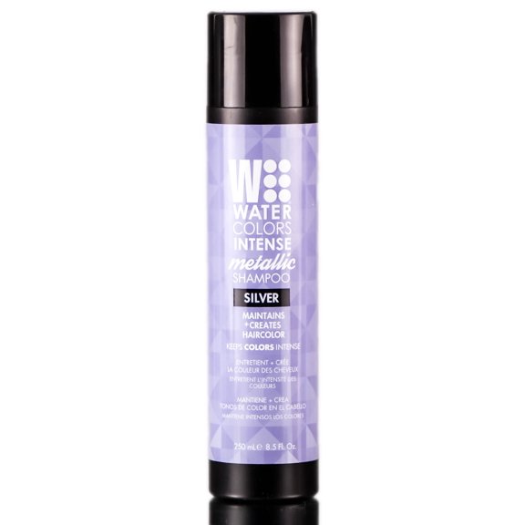 8.5 oz , Tressa Water Colors Intense Metallic Silver Shampoo , Hair Scalp - Pack of 1 w/ SLEEK Teasing Comb