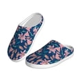thumbnail image 2 of KLL Lilies Flowers Pattern Adult Unisex Cozy Slippers,Fuzzy Slip-on Slippers TPR Sole Slippers Comfort Plush Home Footwear for Indoor & Outdoor-8, 2 of 7