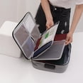 thumbnail image 4 of Card Holder Case, Large Capacity Portable  Document Storage Bag Multifunctional with Lock for Cash, 4 of 7