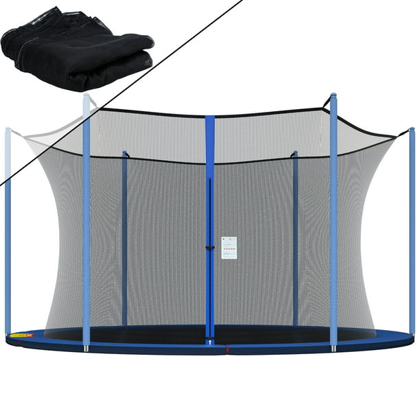 Geavanceerd Grote waanidee limoen TKOOFN Trampoline Enclosure Safety Net Fence Replacement Mesh with Zipper &  Buckle Fit for 12ft 6 Poles (Net Only) - Walmart.com