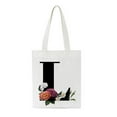 thumbnail image 1 of Bolsa de asas con inicial personalizada Regalo de acuarela floral para su carta Bolsa de tela Wmkox8yii HFSH64, 1 of 1