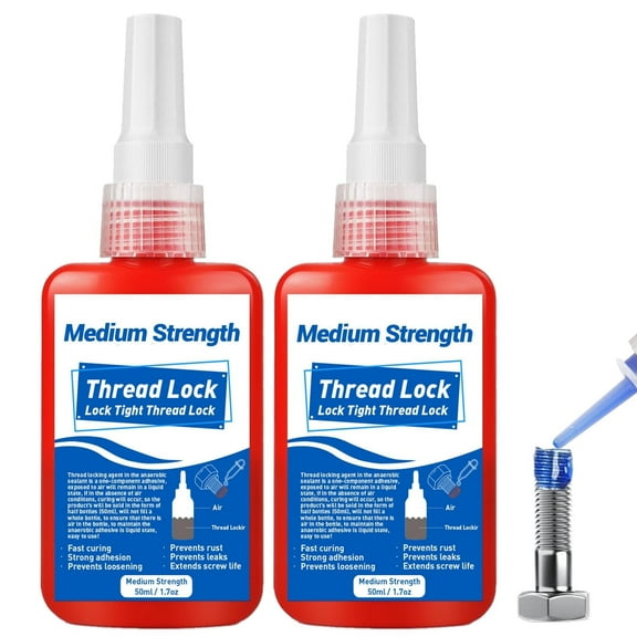 100ml Thread Lock, Medium Strength Locktight Threadlock, Threadlocker Lock & Seal Nuts, Bolts, Stable and Anti-Rust