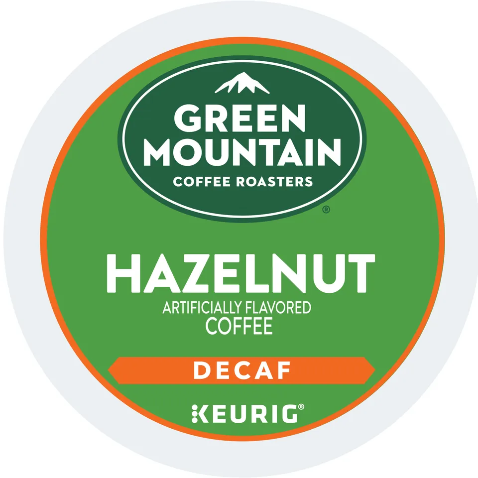 Green Mountain Coffee Hazelnut Decaf, Light Roast, 72 K-Cup Pods