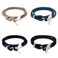 thumbnail image 1 of ¡Pulsera de silicona de joyería de 4 piezas para hombres, pulsera tibetana de la suerte + regalo budista! Cuerda trenzada a mano., 1 of 4