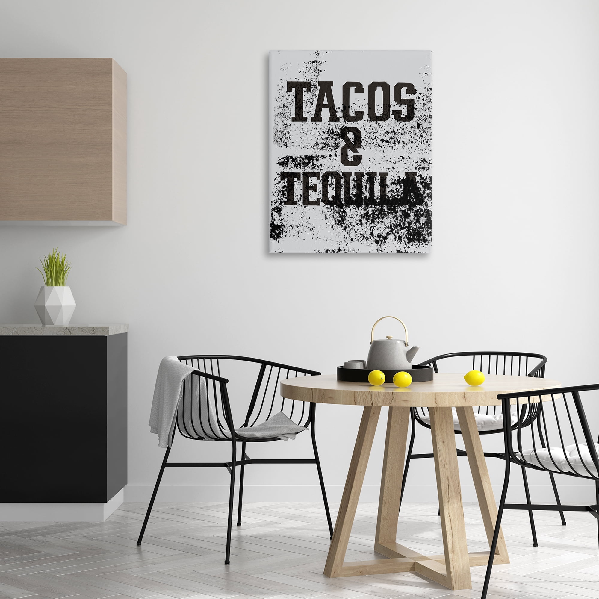 Stupell Industries Tacos & Tequila with Splatter Food & Beverage Painting Wrapped Canvas Art Print Wall Art, 30 x 40