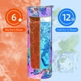 thumbnail image 4 of Waldeal Butterflies Skinny Tumbler with Lid, Stainless Steel Double Wall Vacuum Insulated Travel Mug Water Bottle Iced Coffee Cup 20oz, 4 of 9
