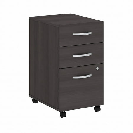 UPC: 0042976071943 | Bush Studio C Storm Gray 16W 3 Drawer Mobile Pedestal – Assembled SCF216SGSU