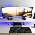 thumbnail image 2 of Large Gaming Mouse Pad with Seam Edge, Anti-Slip Extended Mouse Pad with Micro-Weave Cloth Surface,Waterproof Keyboard Pad, Desk Pad for Gamer Office Home XL 31.5" x 11.8" Contour, 2 of 6