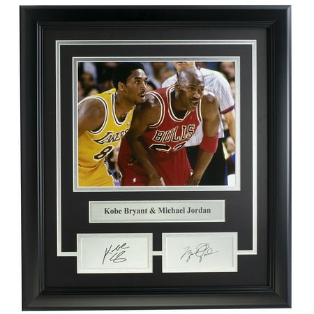 Kobe Bryant & Michael Jordan Framed 8x10 Photo w/ Laser Engraved Signatures
