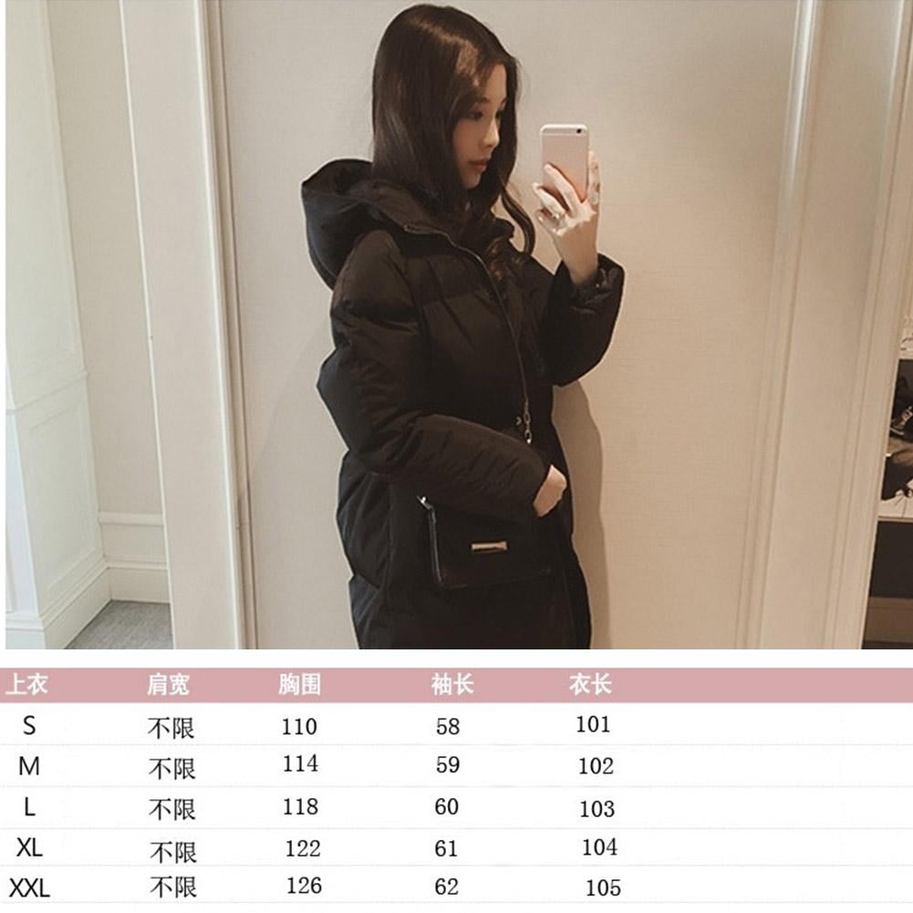 full length down coat with hood