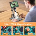 thumbnail image 5 of Microscopio Hayve 1200X 16 MP HDMI con pantalla IPS de 7 pulgadas+32 GB, 5 of 5
