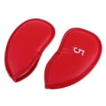 thumbnail image 3 of ziyahi 12 Pièces Imperméable en Cuir PU Golf Couvre-Tête Ensemble de Tête Rouge, 3 of 9
