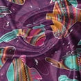 thumbnail image 5 of Ambesonne Fish Valance Pack of 2, Style Ornate, 54"X18", Plum Purple, 5 of 5
