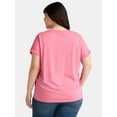 thumbnail image 3 of Terra & Sky Women's Plus Size David Bowie Bolt Graphic Tee, Sizes 0X-5X, 3 of 5