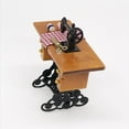 thumbnail image 4 of PVCS Mini Sewing Machine with Thread For Wooden 1/12 Dollhouse Miniature Furniture Gift for Kids, 4 of 6