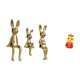 thumbnail image 1 of Figura decorativa de conejos y serpientes, ideal como centro de mesa, escritorio, armario, estantería, sala de estar u oficina. Recuerd, 1 of 8