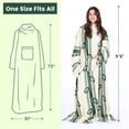 thumbnail image 5 of Tirrinia Wearable Fleece Blanket for Women & Men, Super-Soft Microplush TV Blanket Adult Wrap Full Body Robe for Lounge Couch, White Footbal Fiel, 73"" x 51""., 5 of 8