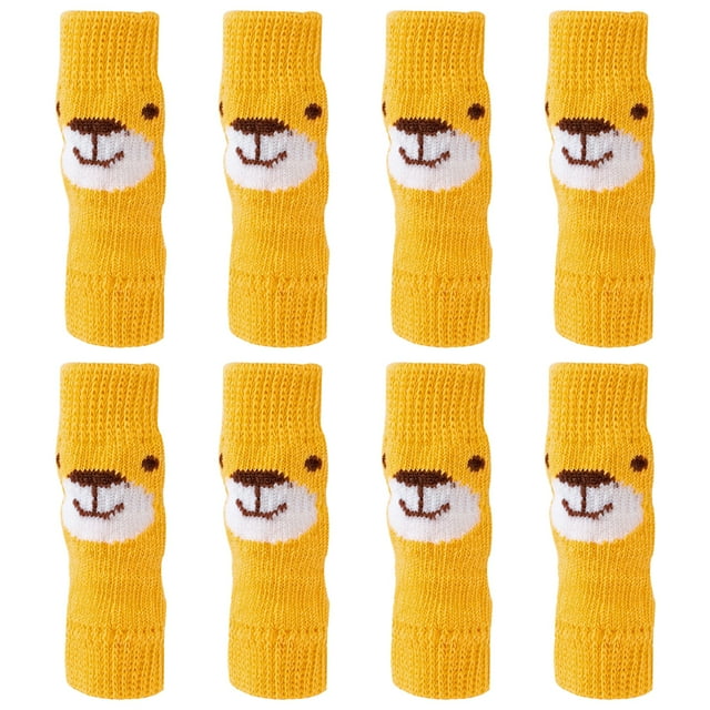 2 juegos de calcetines antiarañazos para perros, fundas protectoras para piernas de perros (amarillo)