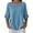 03-Blue, variant on Dnxhils Womens 3/4 Length sleeve Tops Ladies Casual Waffle Blouses Crewneck Pullover Womens Fall Fashion Outfits 03-Blue L