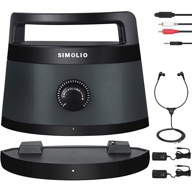 SIMOLIO Wireless Portable TV Speakers with TV Audio Listening