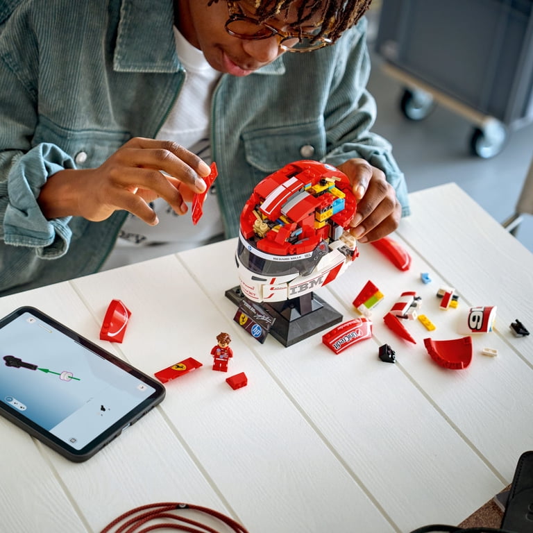 LEGO Editions Scuderia Ferrari HP Charles Leclerc Helmet - Building Set for Teens, Ages 14+ - Collectible F1 Display - Bedroom or Home Office Decor - Gift for Formula 1 Fans - 43014