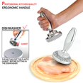 thumbnail image 2 of HLONK Reversible Meat Tenderizer and Pounder Dual Sided Meat Tenderizer Mallet Marinating Prep Tool, 2 of 9