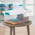 thumbnail image 2 of Sterilite 12 Pack 15-Qt & 6 Pack 25-Qt Stackable Clear Plastic Storage Bins, 2 of 11