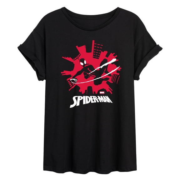 Marvel - Spider-Man Miles Skyline - Womens Oversized Graphic T-Shirt