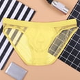 thumbnail image 2 of FhsagQ Underwear Men's Underwear with Pouch 3Xl Super Fit Mens Low Rise Briefs Ice Thread Underpants Fashion Ride up Underwear Pant Mens Underwear Cotton Boxers Comfortsoft Yellow L, 2 of 4