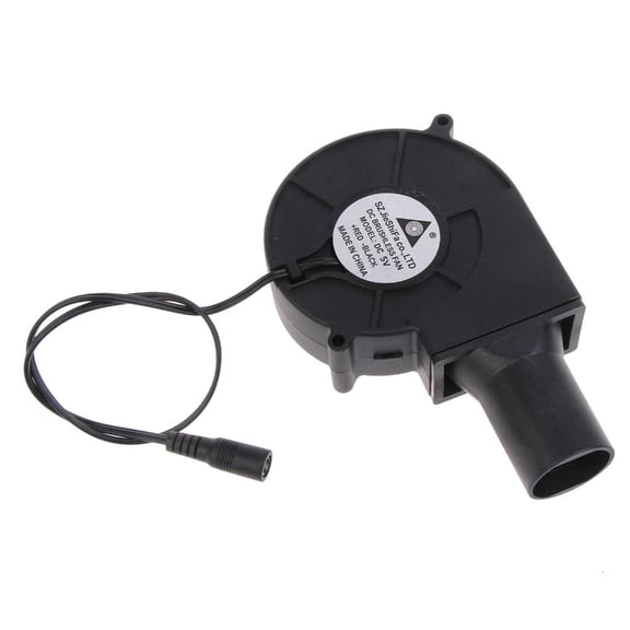 5V USB 12V 5.5x2.1mm 4300RPM Multifunctional Variable Speed Air Mover Blower USB Cooling Fan for Camping BBQ