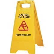 Chickasaw & Little Rock Broom Works Sign Wet Floor 2 Sided 628