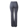 thumbnail image 2 of Women's Cotton Bootcut Pants Workout Bootleg Yoga Pants, Charcoal Gray Small, 1 Pack, 2 of 3