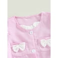 thumbnail image 5 of Arvbitana Little Girl Pleated Flared Skirts Set 3T 4T 5T 6T 7T Puff Short Sleeve Tops Button Down Shirt Blouse A-line Skirts Summer Outfits, 5 of 8