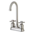 thumbnail image 2 of Kingston Brass Concord FB491DX 4" Centerset High-Arch Spout Bar Faucet, Polished Chrome, 2 of 2