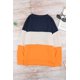 thumbnail image 4 of ABPHQTO Sudadera de mujer colorblock naranja con costuras en contraste y aberturas, 4 of 5