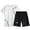White, variant on Boys' Shorts Set 2 Pcs Shirt Short Sets Quick Dry Boys Athletic Shorts Boys Outfits Size 11-12 Years Youth Sets