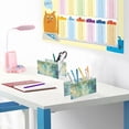 thumbnail image 6 of WOBOGO Green Flower Leaves Acrylic Pen Holder 4 Compartments Clear Pencil Organizer Makeup Brush Storage Case, 6 of 7
