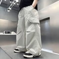 thumbnail image 6 of Cargo Pants for Girls Casual Elastic Waist Back to School Outfit Streetwear Pants Grey Pants for Kids, Size 5-16 Years, 6 of 6